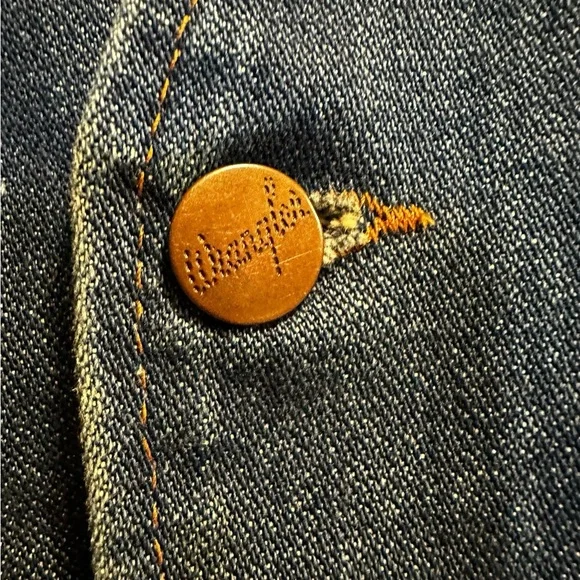 VTG Wrangler Denim Vest No Fault 70s 80s Made In USA Cowboy Western Sz XL - Picture 6 of 12